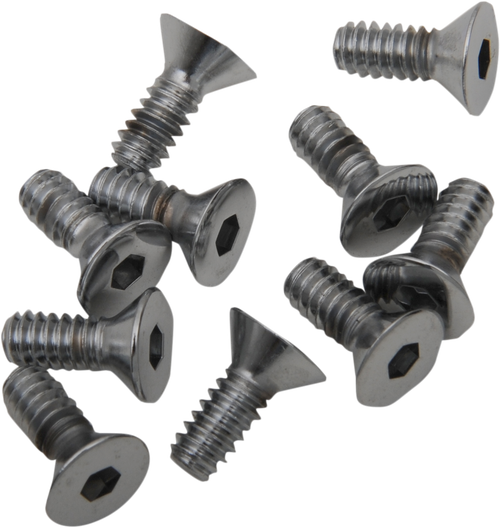 Drag Specialties Bolts - Flat-Head - Chrome - 10-24 X 3/4" DS192353
