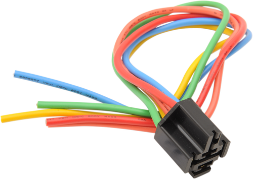 Drag Specialties Relay Socket Assembly - Colored Wires DS272096