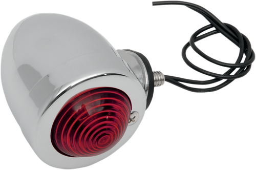 Drag Specialties Bullet Light - Bottom-Mount - Red Lens - Chrome DS-280070