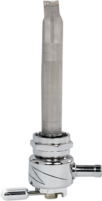 Pingel Round Fuel Valve - Lightning Chrome - 22 Mm 4311-CL