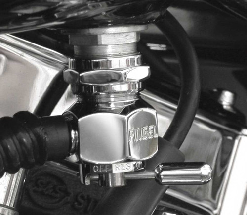 Pingel Round Fuel Valve - Chrome - 22 Mm 6311-CR