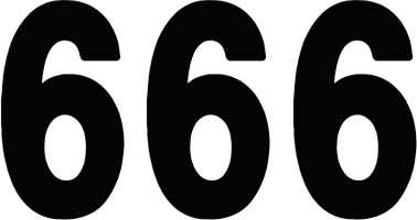 Factory Effex Pro Number 6 - Black - 8" 900721