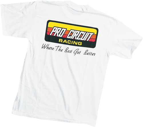 Pro Circuit Original Logo T-Shirt - White - Large PC0118-0130