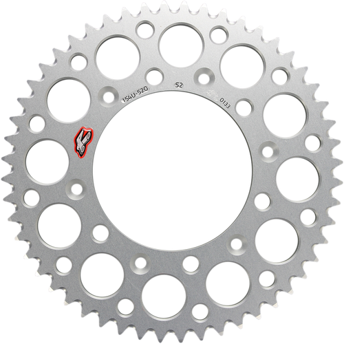 Renthal Rear Sprocket - Aluminum - 52 Tooth - Silver - Honda 154U-520-52GRSI