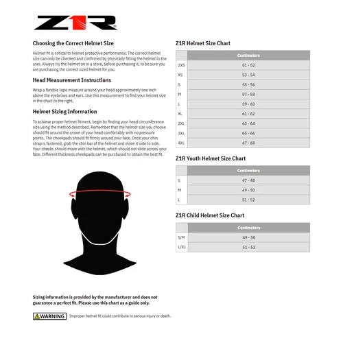 Z1R Jimmy Helmet - Solid - White - 3Xl ZR-30028