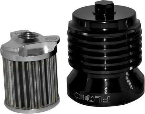 Pc Racing Flo "Spin-On" Oil Filter - Black with Cooling Fins PCS1BC