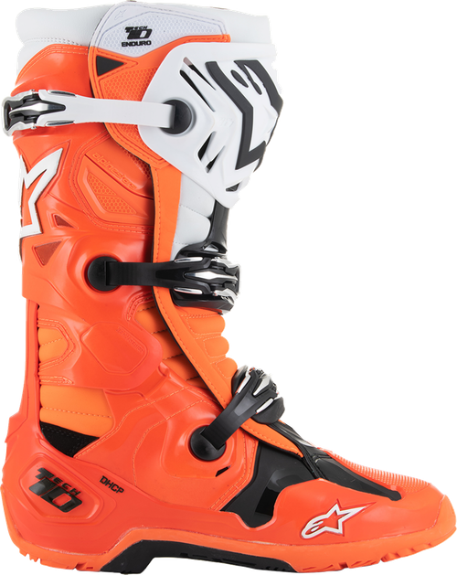 Alpinestars Tech 10 Enduro Boots - Fluorescent Orange/Black/White - US 11 / EU 45.5 2010025-4512-11