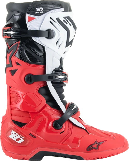 Alpinestars Tech 10 Enduro Boots - Bright Red/Black/White - US 8 / EU 42 2010025-3016-8