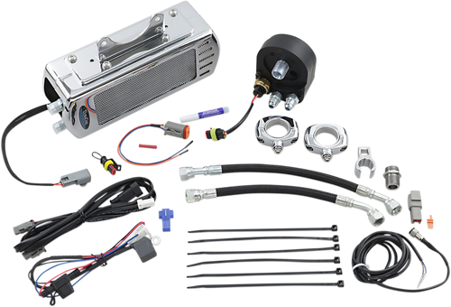 Ultracool Side Mount Oil Cooler Kit - Chrome - Touring SMT-2C