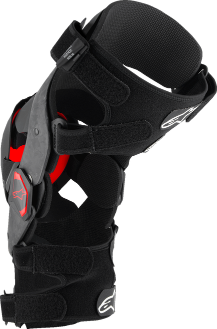 Alpinestars Supertech RK-10 Plasma Knee Braces - Black/Red - Medium 6501425-13-M
