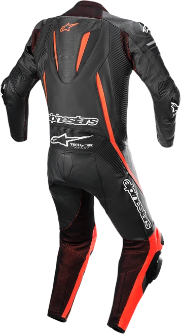 Alpinestars Fusion 1-Piece Suit - Black/Red Fluo - US 46 / EU 56 3153022-1030-56