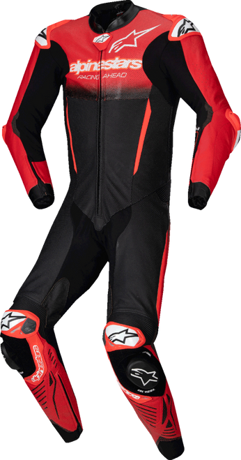 Alpinestars GP-R7 1-PC Leather Suit - Black/Mid Red - US 48 / EU 58 3150125-1405-58