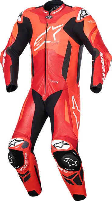 Alpinestars GP Plus v4 Sprint 1-Piece Leather Suit - Red Fluo/Mid Red/White - US 46 / EU 56 3150225-3087-56