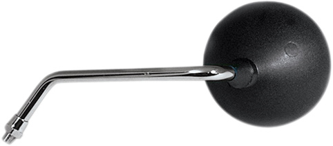 Emgo Mirror - Side View - Round - Black w/Chrome Stem - Left 20-31901