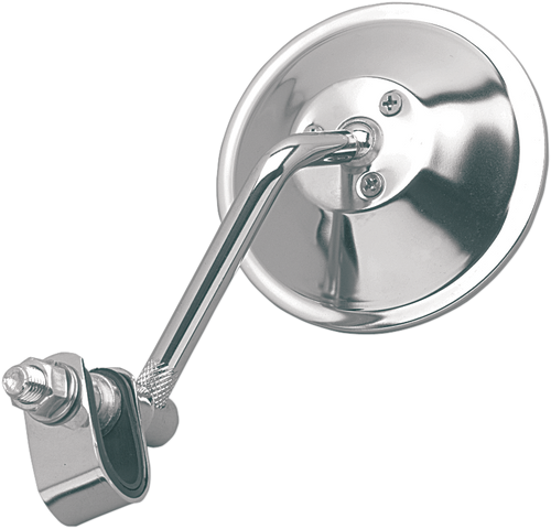 Emgo Mirror - Side View - Round - 4" Stem - Chrome - Each - Universal 20-06804