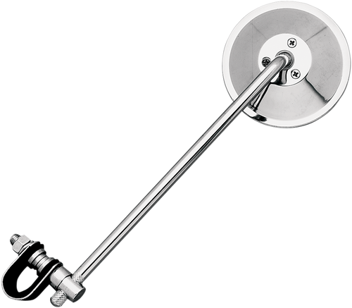 Emgo Mirror - Side View - Round - 10" Stem - Chrome - Each - Universal 20-06810