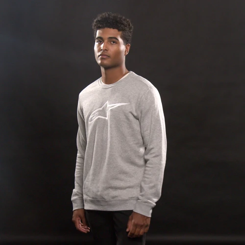 Alpinestars Ageless Crew Fleece - Heather Gray/White - 2XL 12125132211262X