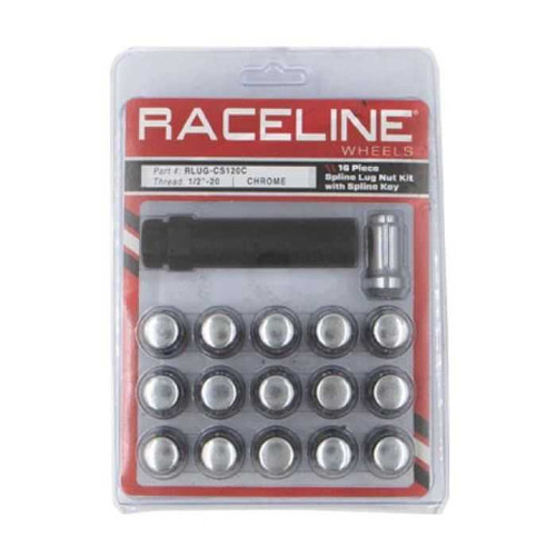 Raceline Wheels 16Pk 1/2 X 20 Spline Cr Cs Pack W/ Key RLUG-CS120C