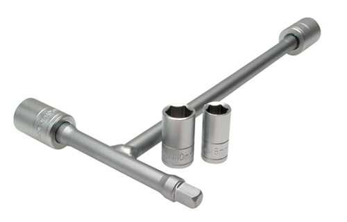 Motion Pro Tri Drive Mini T-Handle 1/4" Drives W/8101213Mm Sockets 08-0389
