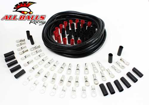 All Balls Black 25' Battery Cable Kit 79-3303-1