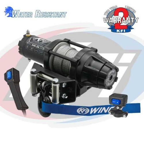 Kfi Products Assault Series 3500Lb Winch - Metal Cable AM-35
