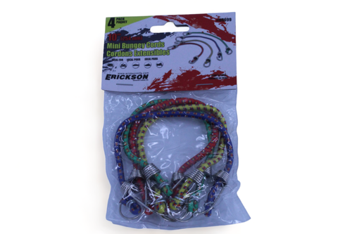 Erickson Bungee Cords 10" 4 Pack 06699