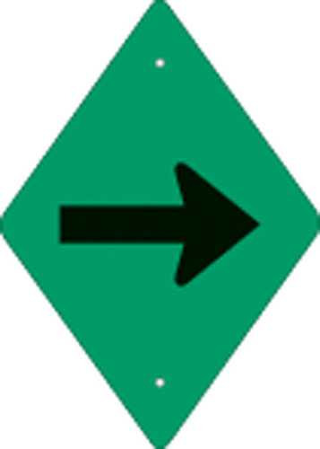 Voss Signs Green Plastic Reflective Atv Trail Blazer Horizontal Arrow 262 DA HGR