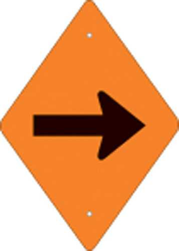 Voss Signs Orange Plastic Reflective Trail Blazer Horizontal Arrow 262 DA HOR