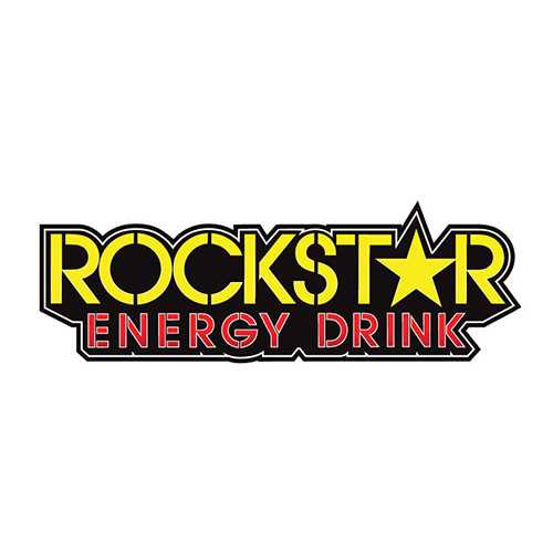 Factory Effex Fx 2015 1' Die-Cut Stickers Rockstar Text Logo (Yellow) 15-94720