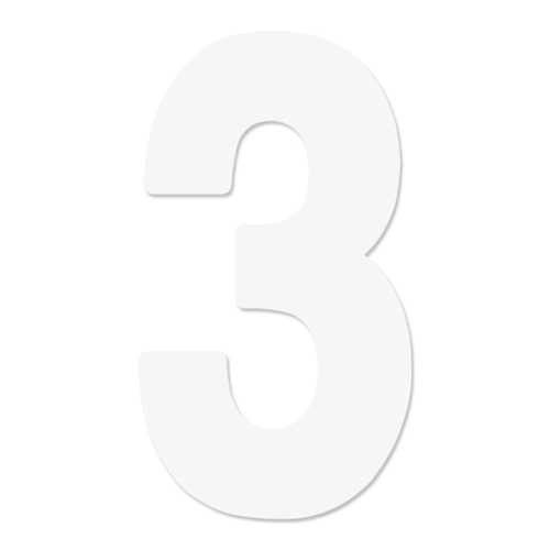 Factory Effex Fx 2015 Numbers Pro 5" White 3 03-0203