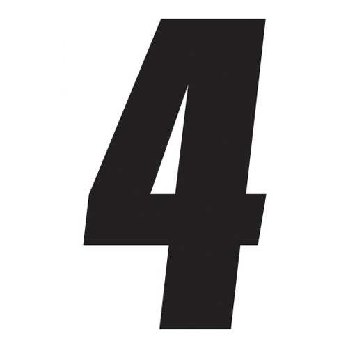 Factory Effex Fx 2015 Numbers 6" Black 4 08-90044