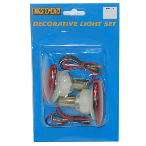 Emgo Cat Eye Red Light Kit With Dual Filament Bulb 61-81985