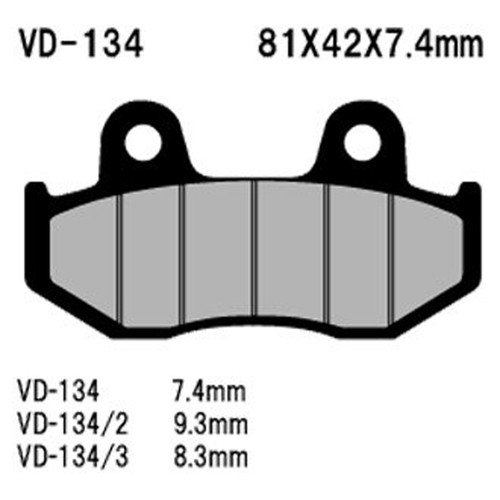 Vesrah Semi-Metallic Brake Pads Vd-134/3