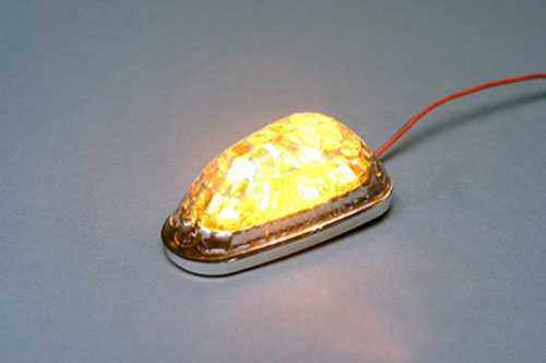 K&S Technologies Led Mini-Marker Light Triangle Black Amber (6 Leds) 25-9733