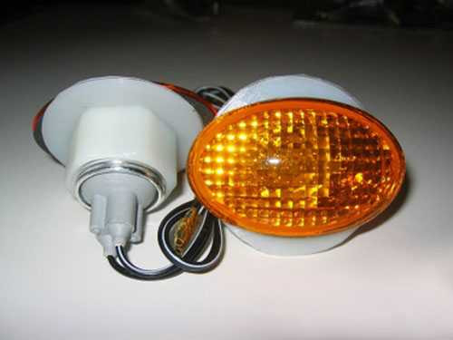 K&S Technologies Marker Lights Flat Oval Small (S/F) Amber 25-8270