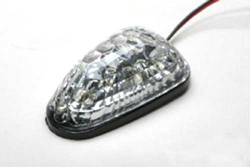 K&S Technologies Led Mini-Marker Light Triangle Black Wht/Clr (6 Leds) 25-9734