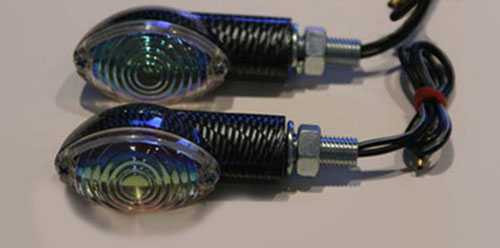 K&S Technologies Marker Lights Mini-Stalk Ultra Small Carbn (S/F) Rnbw 25-8362