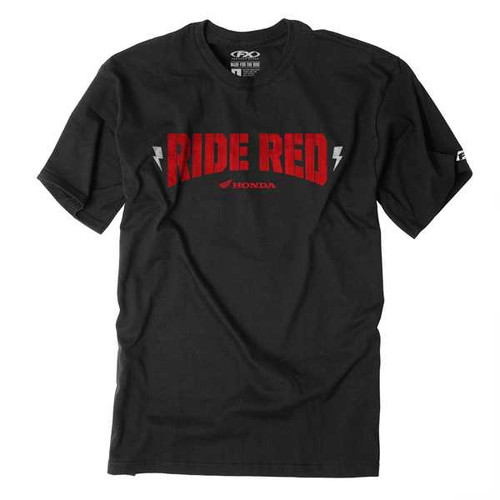 Factory Effex Honda Ride Red Bolt T- Shirt / Black (Xxl) 16-88326