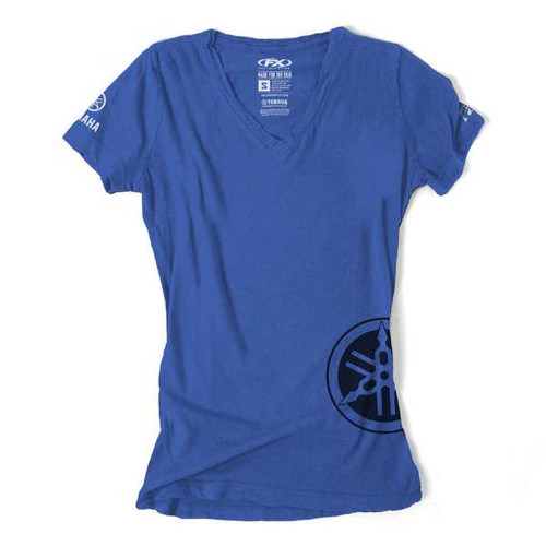 Factory Effex Yamaha Fork Womens T- Shirt / Blue (M) 17-87242