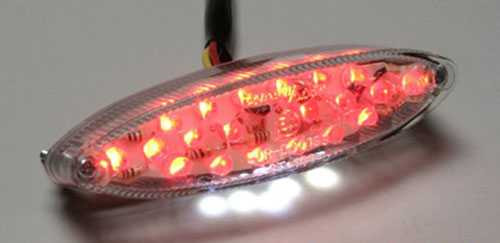K&S Technologies Led Oval Stoplamp Red Lens Long Wires (20 Leds + 5 For 25-6605S