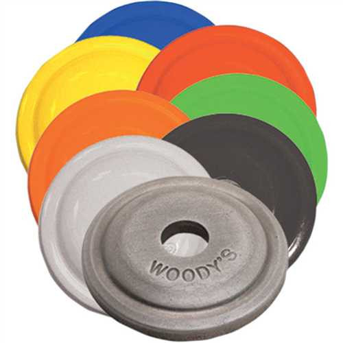 Woodys Round Aluminum Plates 5/16" (48) Black AWA-3810