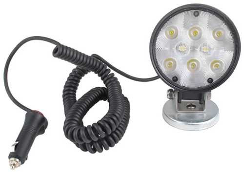 Cequent Towing Round Auxiliary Led Work Light W/ Mag Base Wesbar 54209-017