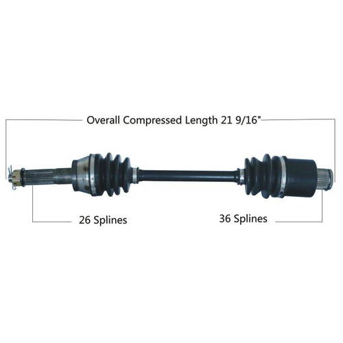 Tytaneum Oe Replacement Cv Axle Polaris Rear Left / Right 813-0174