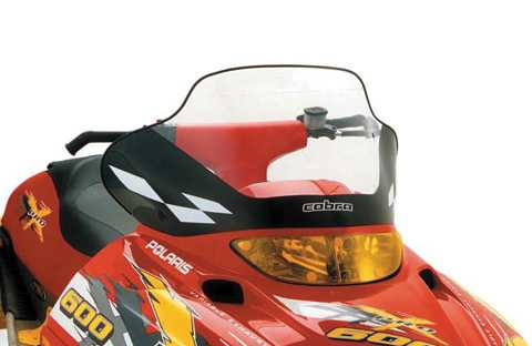 Powermadd Cobra Polaris Edge High Clear W/Black/White 11540