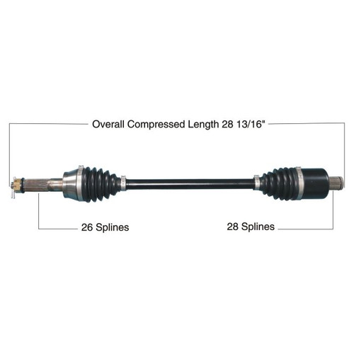 Tytaneum Heavy Duty Cv Axle Polaris Rear Left / Right 813-0312