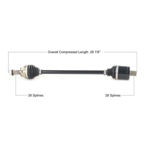 Tytaneum Heavy Duty Cv Axle Polaris Rear Left/Right POL-6082HD