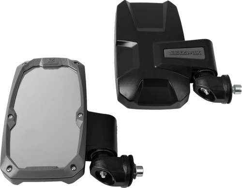 Seizmik Mirrors - Embark - Side View Rectangle Black - 1.875"/2" Rops - Pair 56-18105 - Open Box