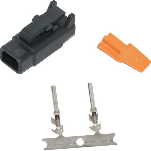 NAMZ CUSTOM CYCLE Deutsch Dtm 2-Pin Black Plug W/2 Trmnls/Wdglck Hd74112-98Bk MDP-2B