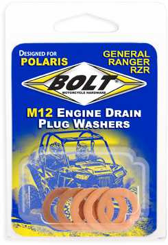 BOLT Engine Drain Plug Washer M12X20 Copper 5Pk RZR-CPR12