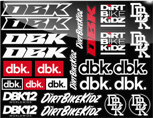 DBK Race Pack Sticker Sheet 8.5"X11" AC-RACEPACK-DECAL